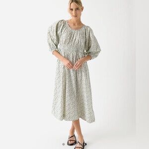 Skall Studio Carole Dress Bluebell Floral Organic Cotton Prairie Midi EU 36 EUC